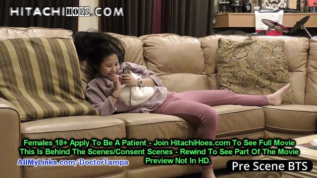 Raya Nguyen Asks Daddy Doctor Tampa To Masturbate Her Pussy On The Couch With A Hitachi Magic Wand At HitachiHoes.com
