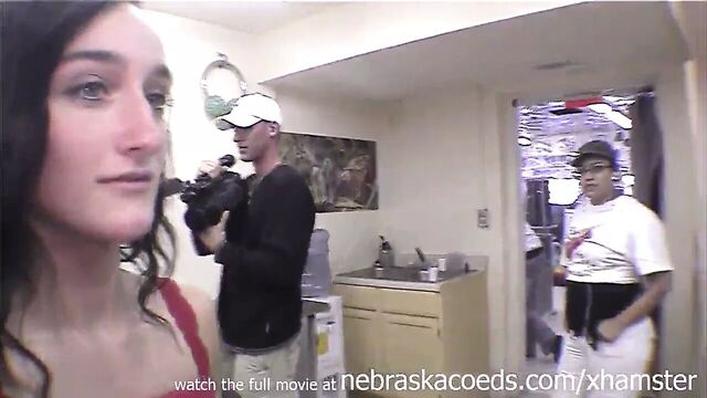 College student getting naked for free nose piercing real