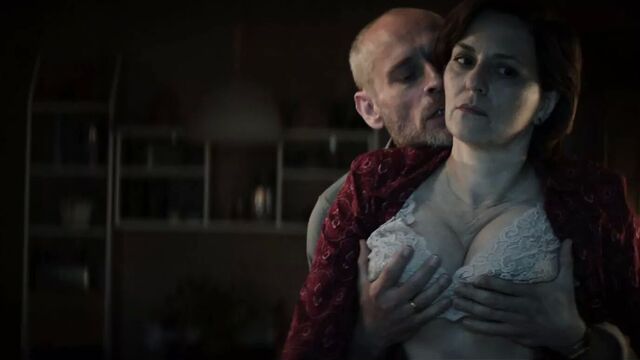 Martina Gedeck in bra - tits grabbed, panties stuffed in her mouth