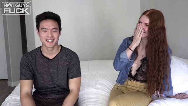 Asian Pinoy Shredded Jock Fucks American Red Head Girl