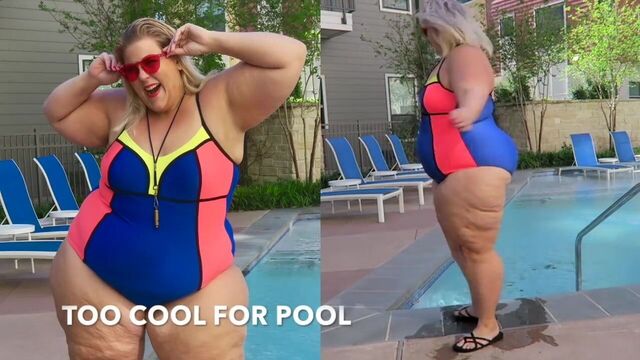 BBW beauty in swimsuit