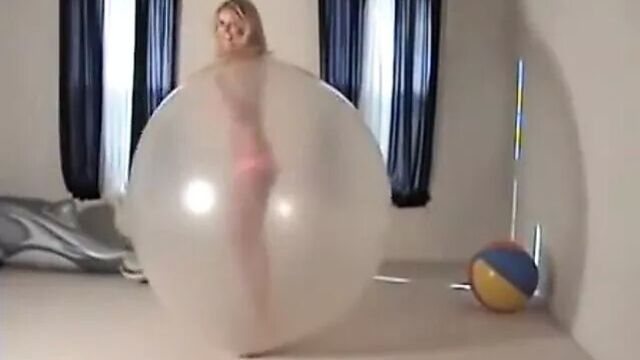 Beautiful Girl Trapped In A Balloon