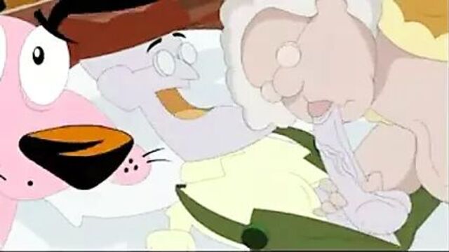 Old people from Courage at cartoon porn