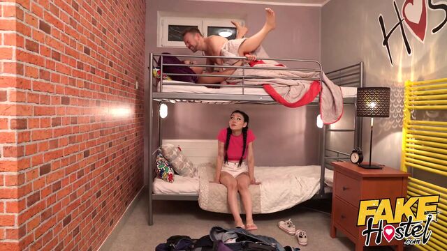 Fake Hostel, young asian au pair Rae Lil Black fucked by MILF