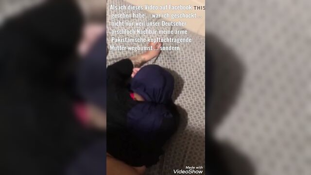 Muslim Mom, German captions, cuckold stepson and stepmom porn