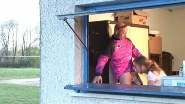 Football blowjob. nobody knows