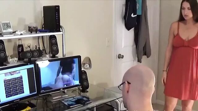 Hasband caught masturbating