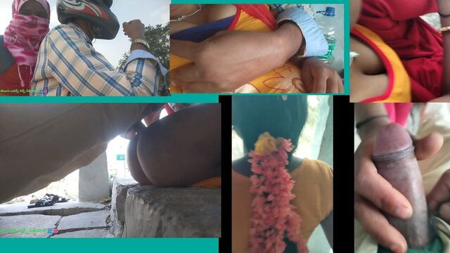 Hyderabad Telugu lovers fucking with voice in jungal on January-2023 republic day Special & bike riding romance