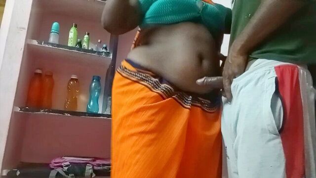 Beautiful Tamil wife licking navel with tongue and mouth sucking video part 2