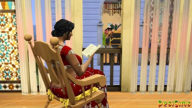 Hindi Version - Busty Landlord and Lakshmi Aunty cannot resist the young boy - WickedWhims