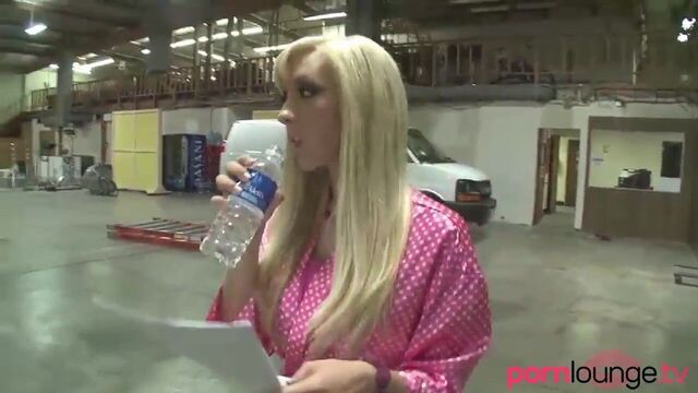 Blonde pornstar with big fake tits pounded