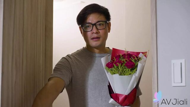 Taiwanese big tits teen Stacy is having sex and enjoying it.