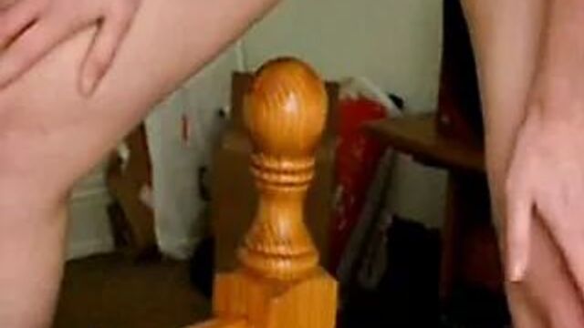 Trying to Fit Pussy Around Bedpost