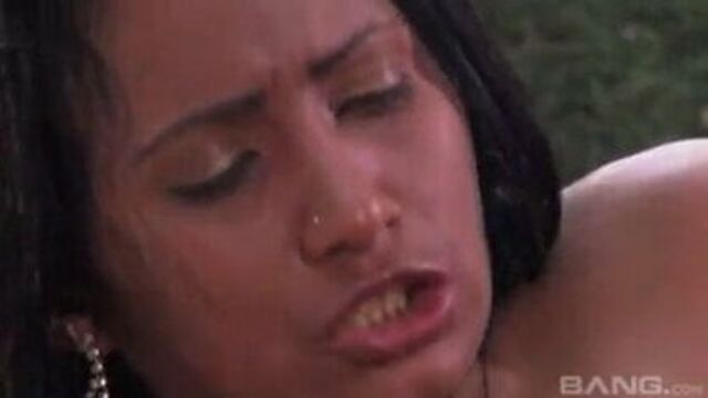 Brazilian In Heel Sandals Fucked By The Pool