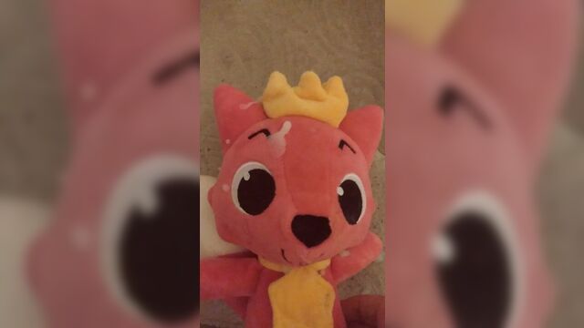 Cumming on PinkFong plush