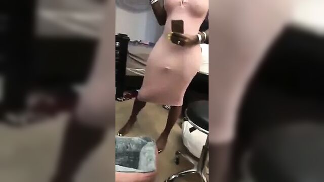 Bulge Under Her Dress