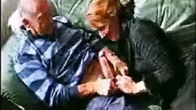 Grandma gives grandpa a blowjob