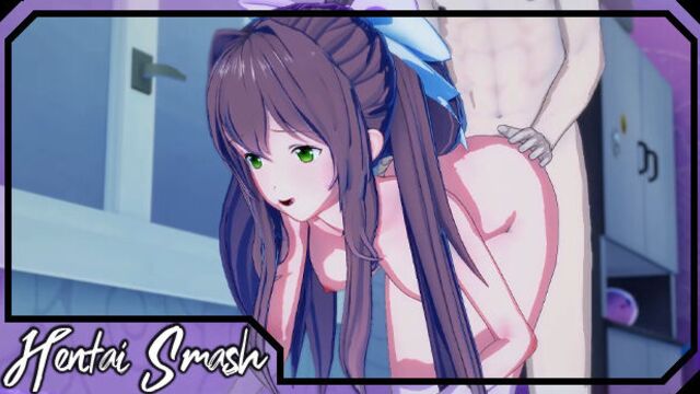 Monika fucked doggystyle. Doki Doki Literature Club