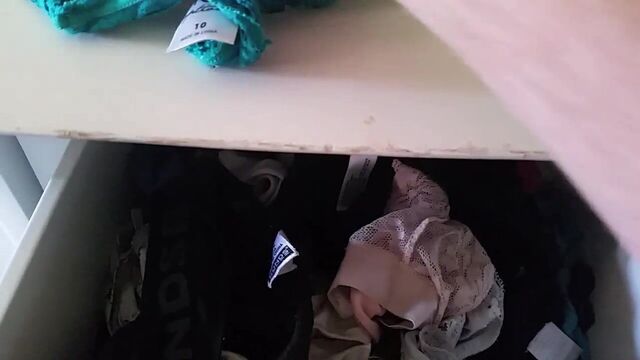 Wanking with Roommates Panties