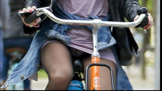 Bicycle upskirt