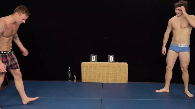 Naked wrestling gladiators