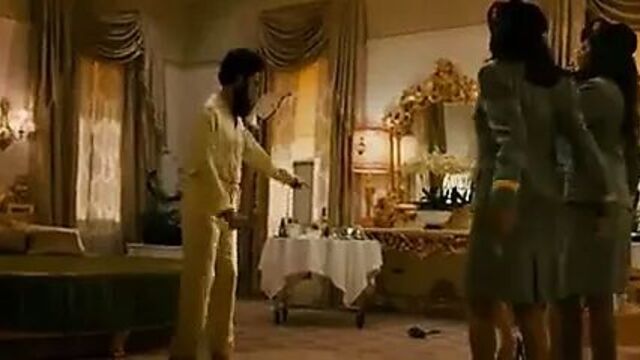 Dictator with his bodyguards