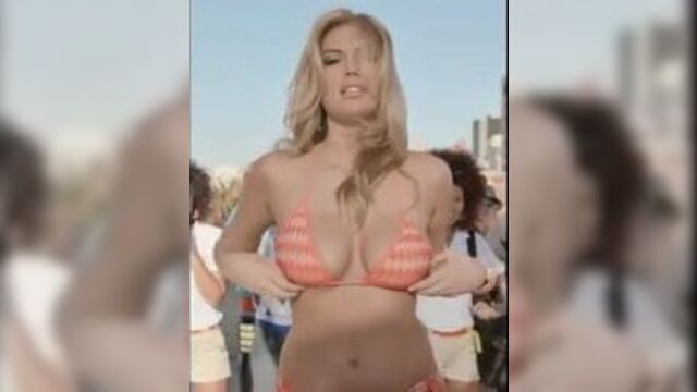 Kate Upton: Try to look in her eyes