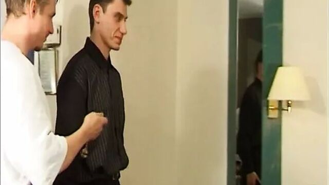 Two men for Dolly Golden, a greedy blonde