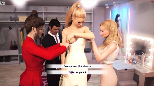 AWAM 51 - Cathy shows perky boobs at wedding dress fitting